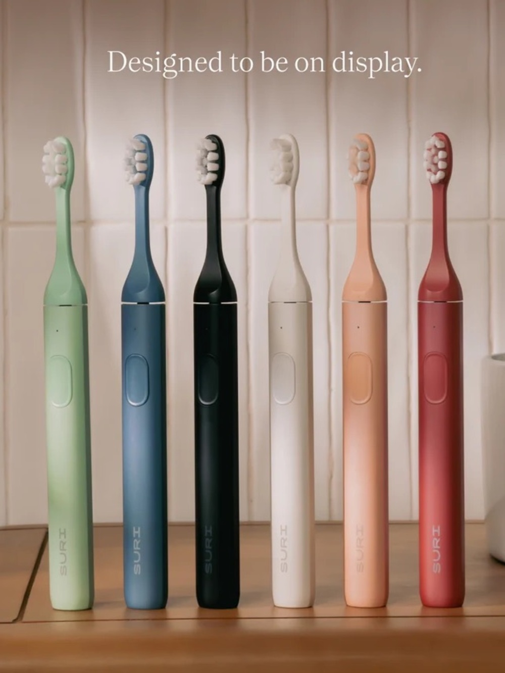 🆕💕Suri Sustainable Rechargeable Sonic Toothbrush • Morning Waves (Blue) • NWOT